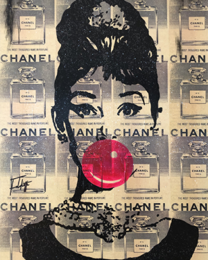 Audrey Hepburn with bubble